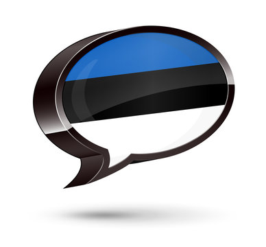"Estonian-Speaking" 3D Speech Bubble