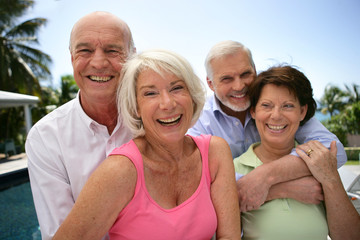 Two old couples