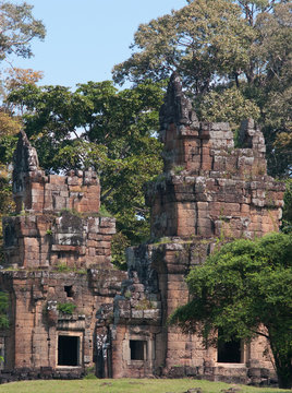 Temple towers at North Kleang, Angkor Thom, Cambodia
