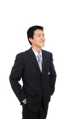 Young business man with confident smile