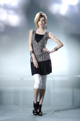 Portrait of a styled professional mode posing