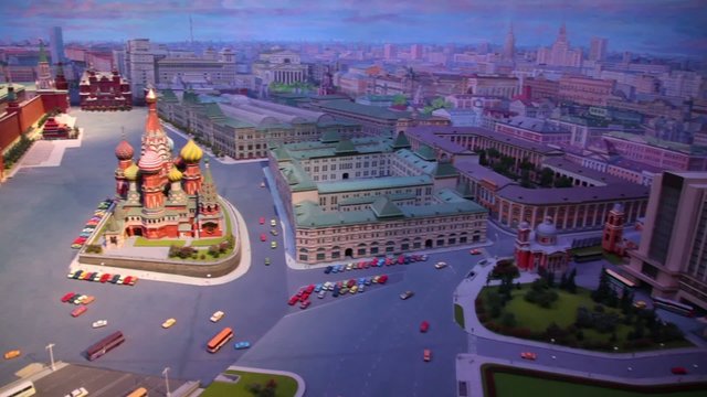 Night diorama Moscow - capital of USSR