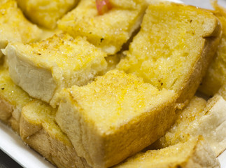 Toast with milk and butter