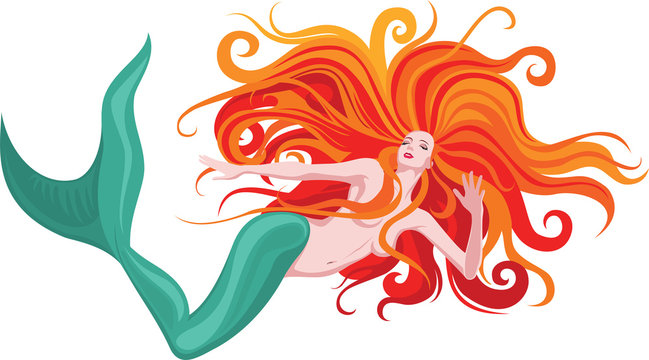 red-haired mermaid