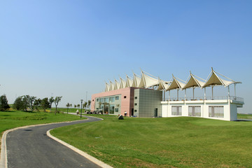 buildings on the golf course