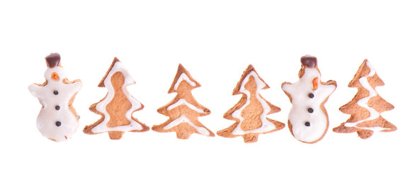 ginger snowman and tree