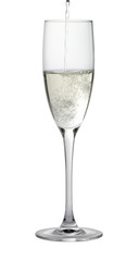 champagne glass while filling