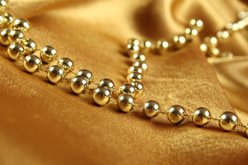 Background of golden fabric