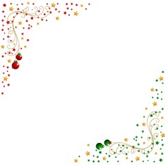 FOND COINS OR ROUGE VERT ETOILES