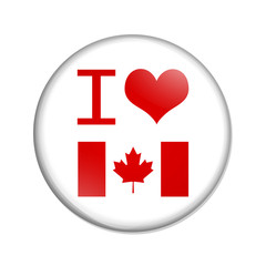 I love Canada button