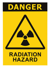 Radiation hazard symbol sign of radhaz threat alert icon black