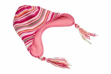 Wintermütze in Rosa, Pink und Rot geringet