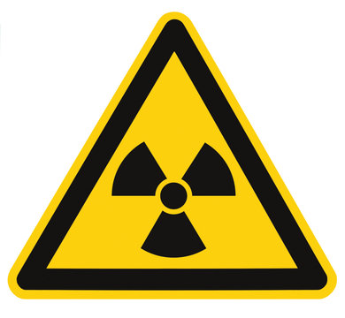 Radiation hazard symbol sign of radhaz threat alert icon