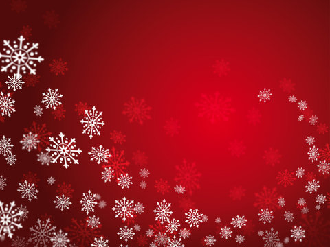 red background with snowflakes