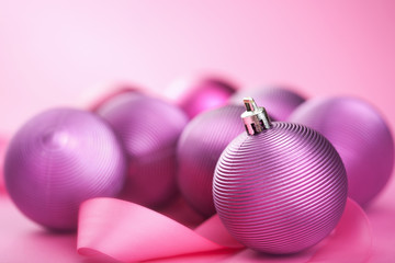 purple christmas balls