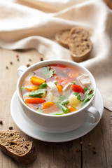 chicken soup with vegetables
