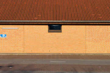 The empty car park at sunset
