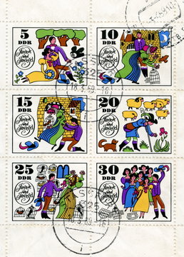 Set of vintage german stamps