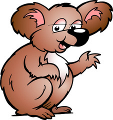 Hand-drawn Vector illustration of an Koala Bear