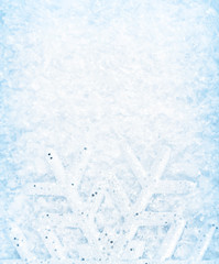 Christmas snow background, snowflake border