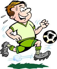 Hand-drawn Vector illustration of an Soccer Player