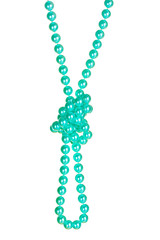 beautiful necklace of blue pearls  isolated on white