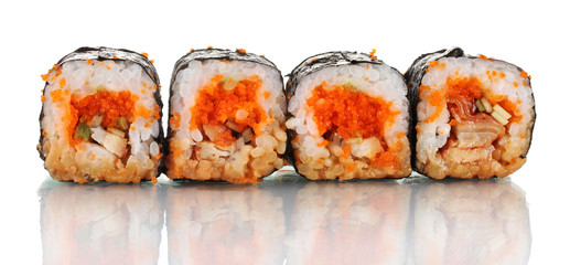 delicious sushi isolated on white