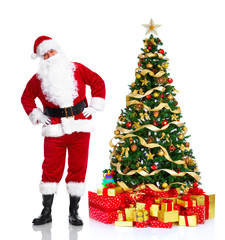 Santa Claus and Christmas Tree.