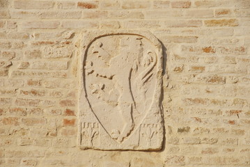 heraldic symbol of Spinetoli, marche region, Italy