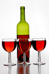 Bottles and beaker