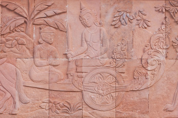 Carving of thai culture