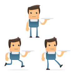 set of funny cartoon mechanic