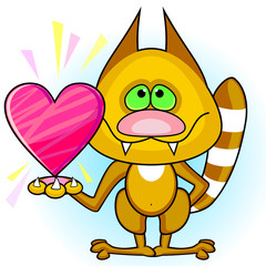 Loving cat