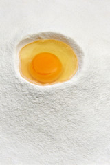 Flour and eggs ready for mixing
