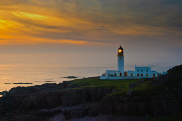 Fototapeta na wymiar Rua Reidh Lighthouse, Scotland