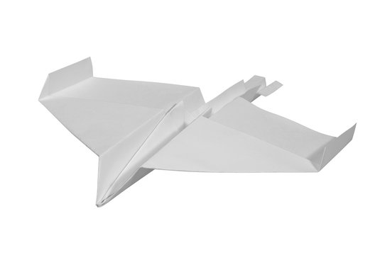 white paper plane