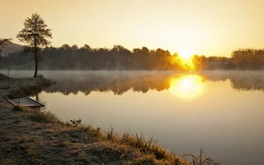Foto op Canvas Misty lake in early  morning © JRP Studio