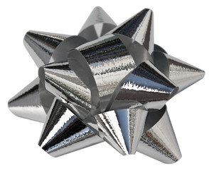 noeud argent décoration cadeau