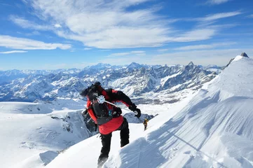 Foto op Plexiglas Alpinisme Western Breithorn skitochten