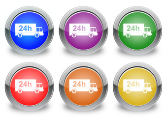 Delivery 24H "6 buttons of different colors