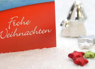Weihnachtskarte als Tischdeko