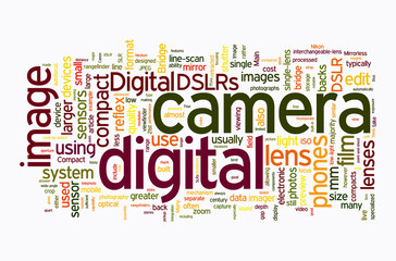 digital camera text clouds