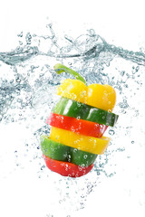 peperone tagliato splash