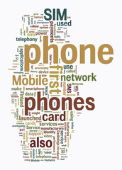 cellphone text clouds