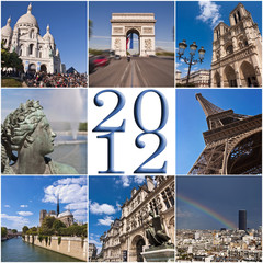 2012, collage monuments de Paris