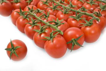 isolated ripe tomatoes