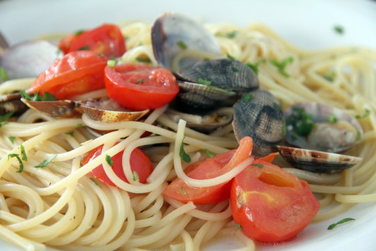 Spaguetti with fruti di mare Sardinia Italy