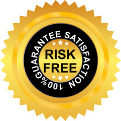 Naklejka premium RISK FREE GUARANTEE LABEL