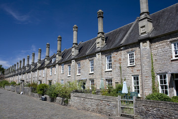 Houses in Vicars Close in Wells, England