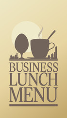Business Lunch Menu Card Design template